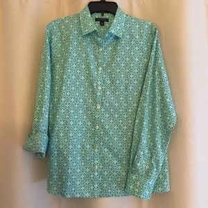 🛳Lands' End Ladies Long Sleeve Shirt Size 14